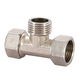 4分活接弯头直接铜配件自来水管件DN15内外丝活三通黄铜电镀接头