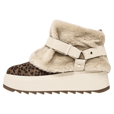 ASH女靴2025秋冬新款MOONRISE毛毛拼接雪地靴女圆头厚底增高短靴