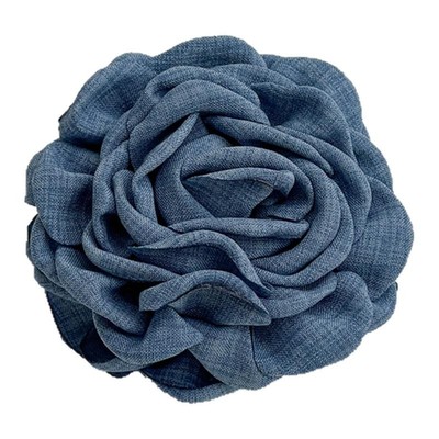 FUNCOCO｜发量少牛仔蓝山茶花~竖式马尾发夹气质香蕉夹小号波点女