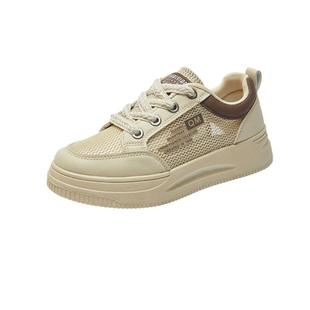 2025夏季新款网面透气薄款板鞋女厚底运动鞋休闲鞋百搭跑步鞋女鞋