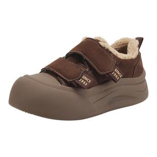 星期六加绒面包鞋加厚棉鞋女外穿保暖板鞋厚底休闲鞋女鞋冬天鞋子