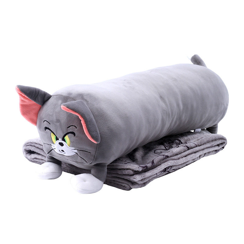 猫和老鼠长条抱枕抱枕毯子二合一