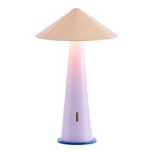 Tipsy小斗笠灯氛围台灯轻奢高级卧室床头灯蘑菇灯可充电新家礼物