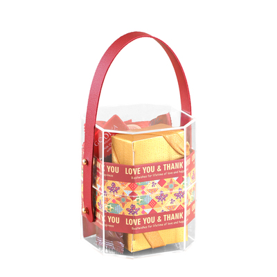 花半里欧式可装烟透明手提喜糖盒