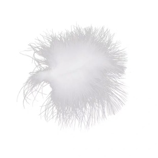 白天鹅羽毛头饰发夹白色夹子发卡森系仙女发饰女汉服毛绒配饰边夹