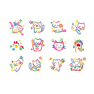 141个多巴胺迷你纹身贴12张装