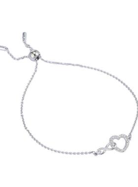 Swarovski 施华洛世奇 女士白色无尽符号嵌心手链 5524421