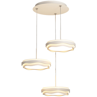 奶油风吊灯创意led餐厅灯极简饭厅餐桌灯卧室房间灯茶室吧台灯具