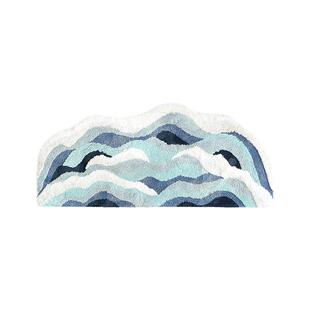 苔藓地毯卧室床边毯ins风简约创意地垫浴室吸水防滑小清新