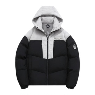 拼接外套男生羽绒服冬季新款初高中学生男装士加厚户外保暖青少年