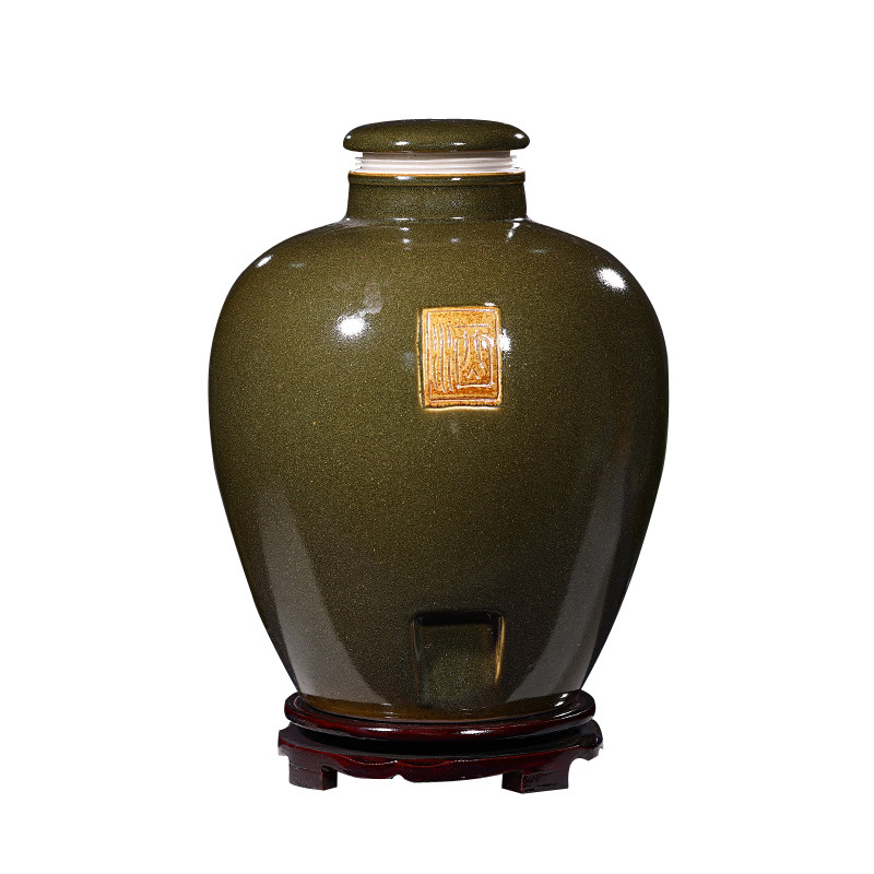 景德镇陶瓷酒坛子酒缸酒罐20斤30斤50斤仿古密封酒坛泡酒瓶带龙头