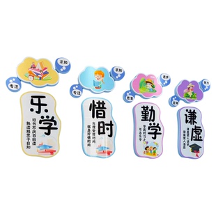 托管班墙面装饰班级布置小学教室文化墙培训机构激励志标语墙贴画