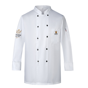 厨师工作服男短袖薄款夏季后厨房透气餐饮长袖定制饭店衣服高档女