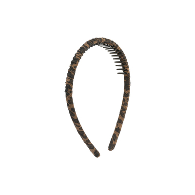 M2ka豹纹绕布多齿发箍女宽边头箍洋气时尚日常外戴高颅顶新款发卡