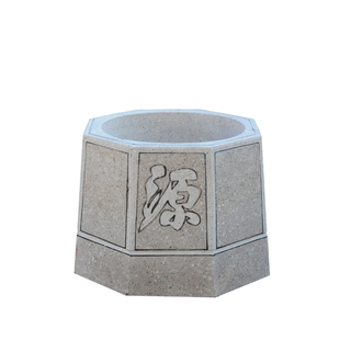 庭院井口井圈石雕压水泵井盖摆件仿古室外花岗岩大理石石头井栏