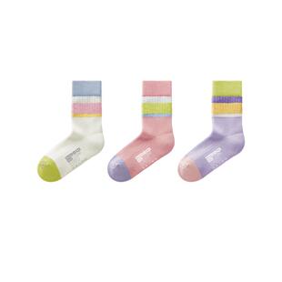 3双|蕉内小热皮502++男女童保暖拼色机能中筒袜秋冬儿童袜子