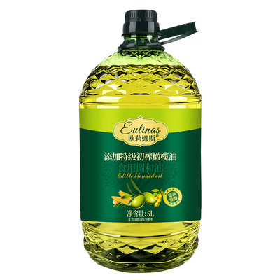 5L添加特级初榨橄榄油食用植物调和油橄榄粮油家用炒菜油食用油