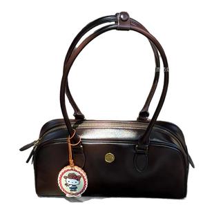 摩西奶奶头层牛皮腋下包法棍包腊肠包法式单肩手提包2025秋冬新款