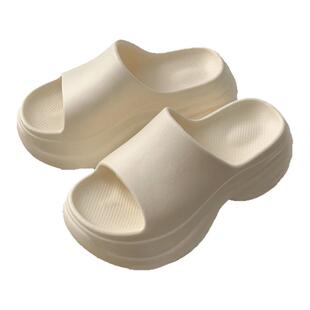 8cm增高拖鞋女夏季可外穿踩屎感eva厚底居家凉拖托鞋沙滩鞋矮子乐