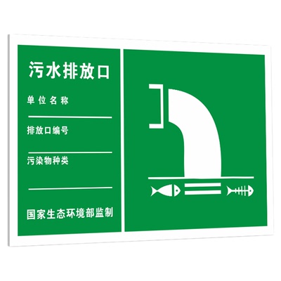废水排污口环保标识牌