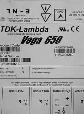 询价-TDK-LAMBDA   Vega650  K60007兰达
