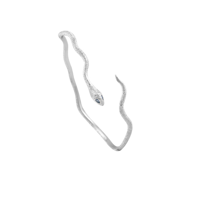 DOACH蛇院风纯银磨砂蛇形手镯女