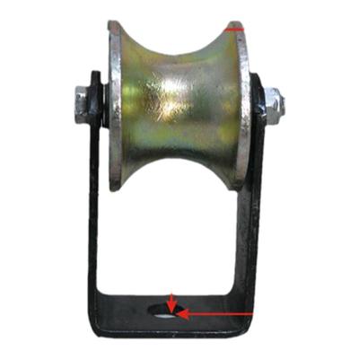 钢管U型轨道轮圆管吊轮轨单轮静音定滑轮滚轮推拉门槽轮载重轮子