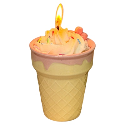 创意冰淇淋陶瓷香薰蜡烛杯卧室室内送女生闺蜜伴手礼生日礼物礼盒