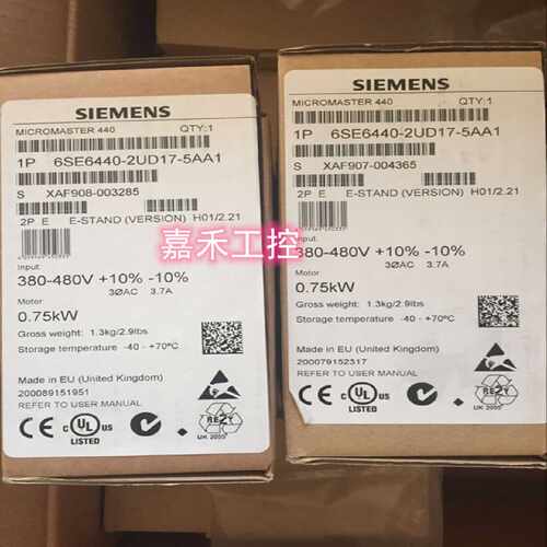 议价6SE6440-2UD17-5AA1 西门子MM440变频器 0.75KW 6SE64402UD15