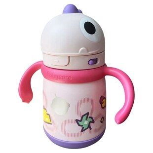 babycare恐龙保温杯幼儿园宝宝饮水杯吸管杯316不锈钢保温杯300ml
