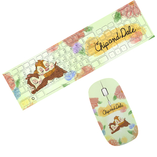 奇奇蒂蒂松鼠台湾香港仓颉码注音台式笔记本有线无线键盘滑鼠定制