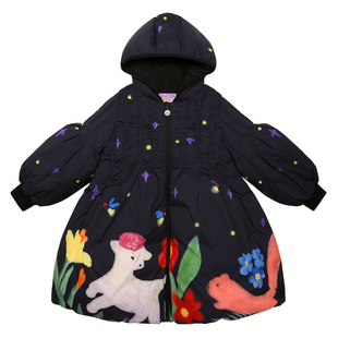 pocoblush【星空下的阿勒泰】白鹅绒服女童冬装防寒羽绒长款保暖