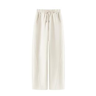 班尼路黑色窄版香蕉裤女2025秋季新款休闲运动裤宽松阔腿直筒裤N