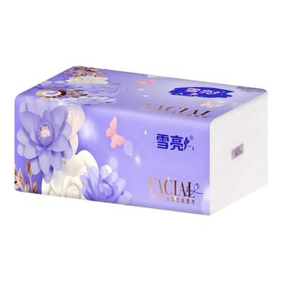 雪亮抽纸花信系列提装原木纸巾家用实惠装大包餐巾纸抽取式面巾纸