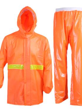 环卫工人反光雨衣雨裤套装分体式牛津布防水工作服消防协管保洁服