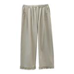 薄款孕妇裤子夏季外穿小个子阔腿裤不勒肚子无托腹花边休闲裤夏装