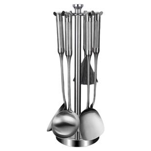 316不锈钢厨具套装5件套银色汤勺铲子家用厨房用品锅铲煎铲漏勺