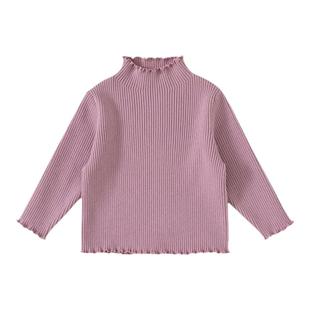 女童毛衣2026春季新款儿童打底衫毛衣针织衫女宝宝半高领毛衣秋冬