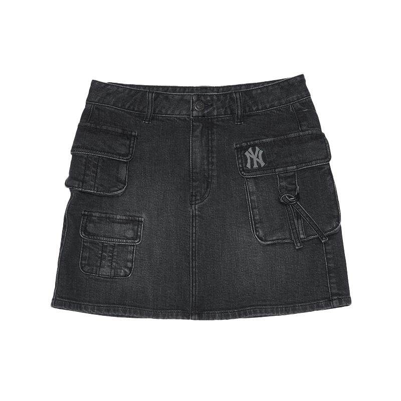MLB官方女款时尚牛仔短裙