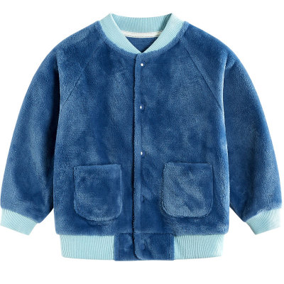 圆圆猫秋冬法兰绒棒球服外套