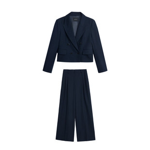 Maven Lin R0W感套装丨短款西装外套女高级感西服宽松直筒休闲裤