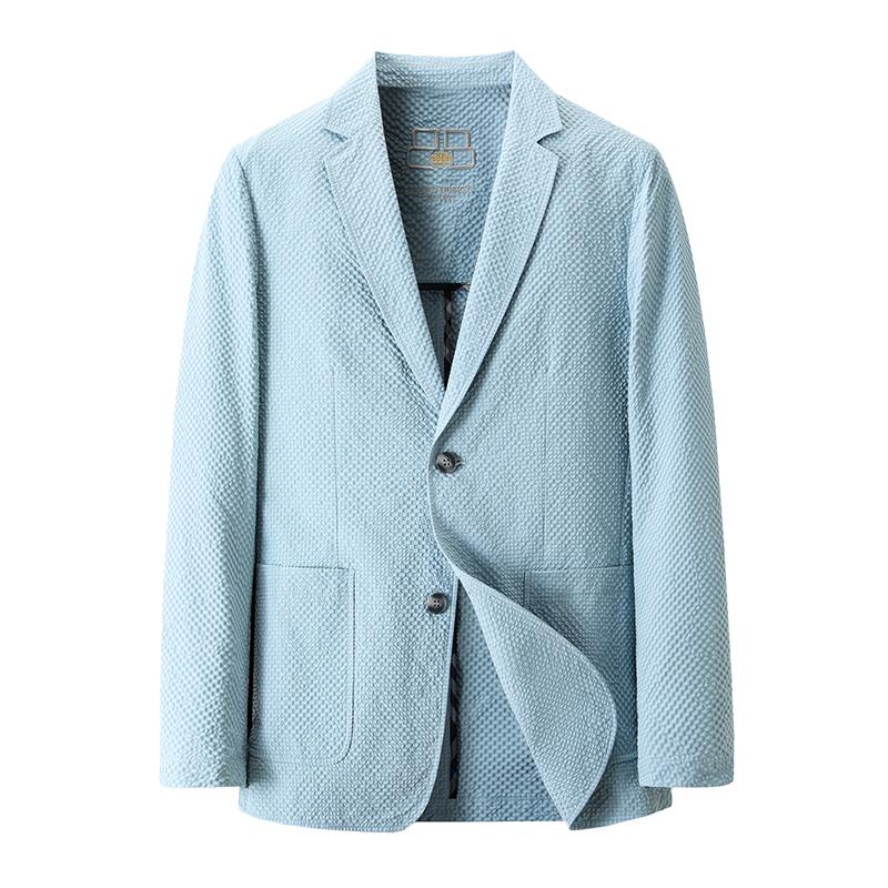 名闻轻薄款泡泡纱休闲西服