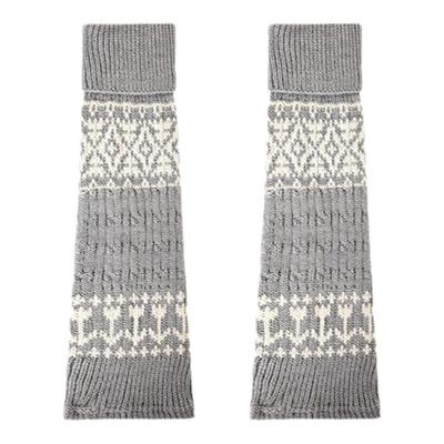 费尔岛羊毛保暖堆堆小腿袜套