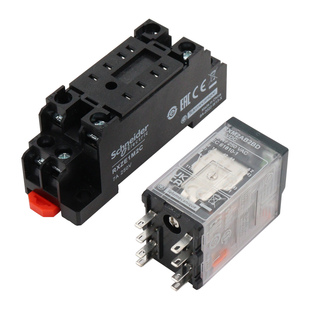 施耐德原装中间继电器RXM2LB2BD RXM4AB2P7小型继电器220V12V24V