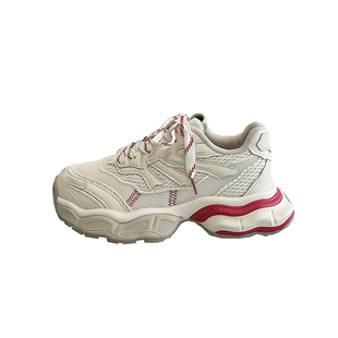 港风透气增高老爹鞋女2026春夏季新款百搭网面超火爆款休闲运动鞋