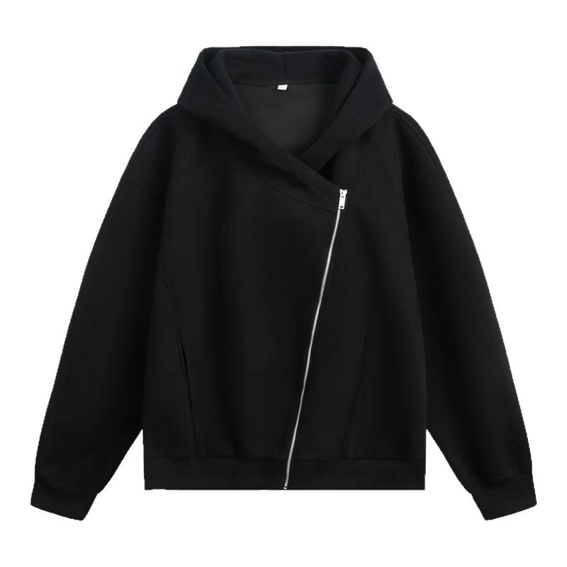 STA官方店秋冬设计高克重开衫连帽卫衣男装高街重磅拉链外套美式