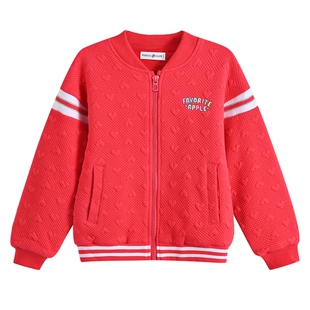 铅笔俱乐部童装2025春秋新款女童外套儿童拉链上衣大童双层棒球服