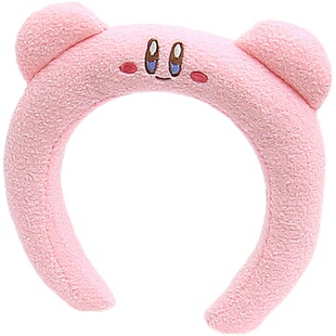可爱星之卡比发箍粉色卡通洗脸面膜发卡女网红卖萌史迪仔搞怪头饰