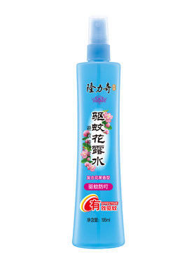 隆力奇驱蚊花露水195ml复合花果香型防蚊水喷雾夏季户外男女蛇胆
