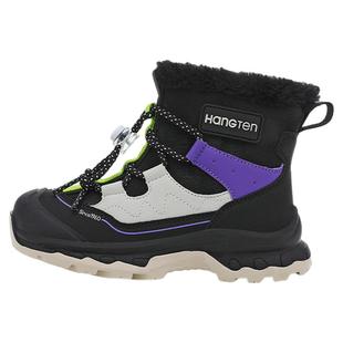HANGTEN欢腾儿童雪地靴男童女童冬季防水防滑加绒加厚大棉鞋男孩